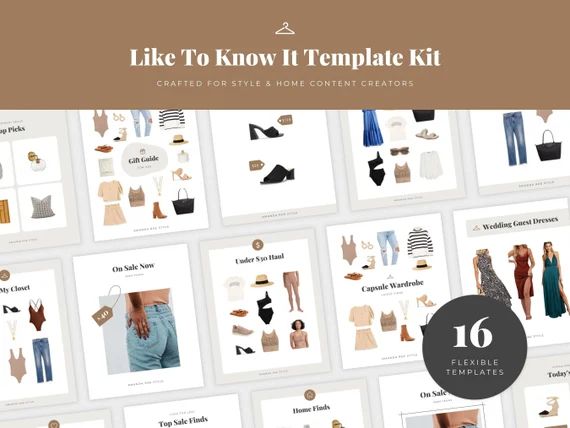 Like to know it template for blogger, LTK template influencer kit. Liketoknowit collages and gift... | Etsy (CAD)