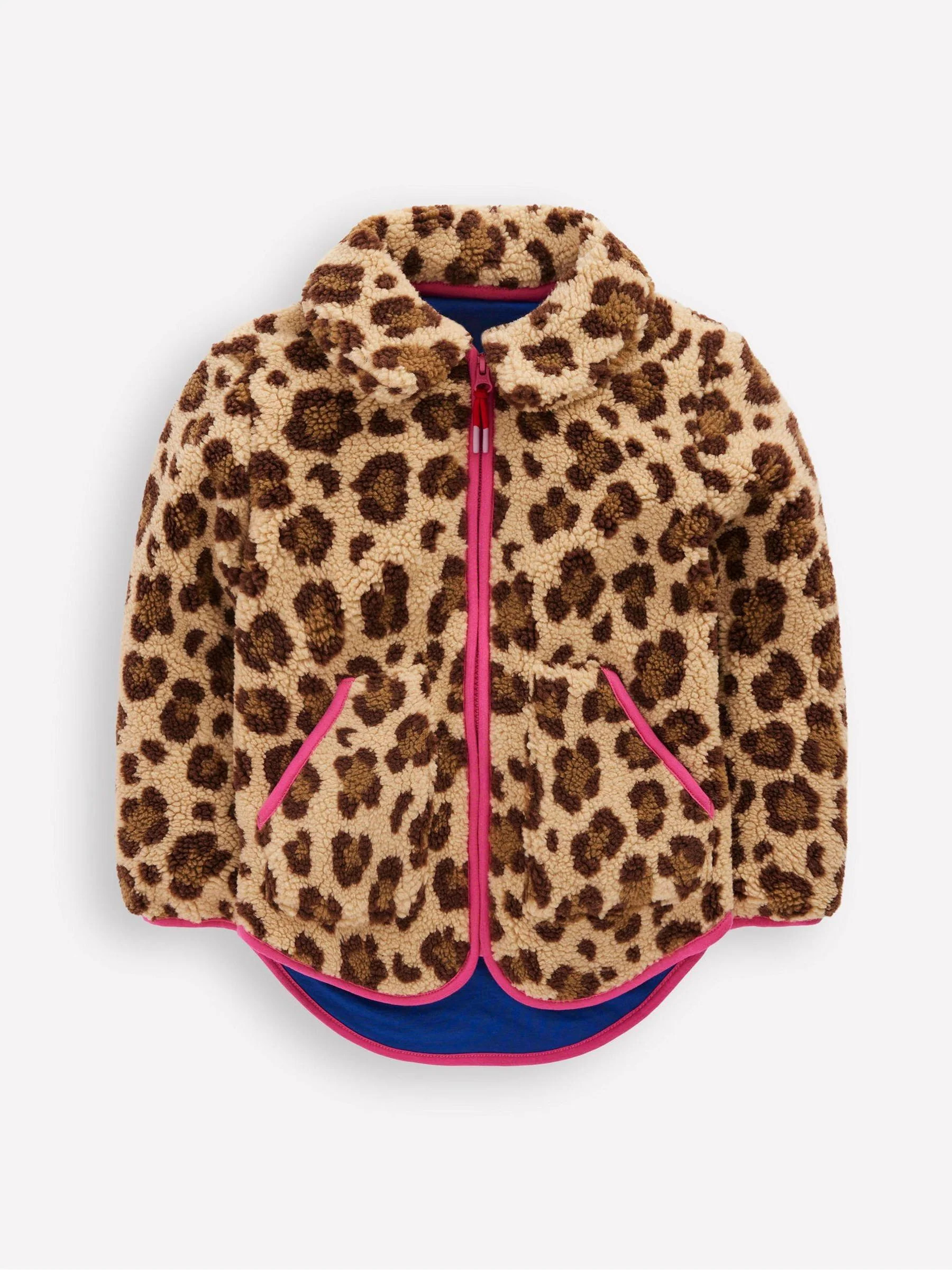 Boden Boden Animal Collared Borg Zip Through Jacket | Next US