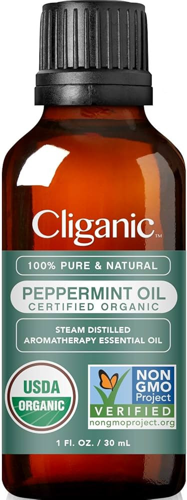 Cliganic USDA Organic Peppermint Essential Oil, 1oz - 100% Pure Natural Undiluted, for Aromathera... | Amazon (US)