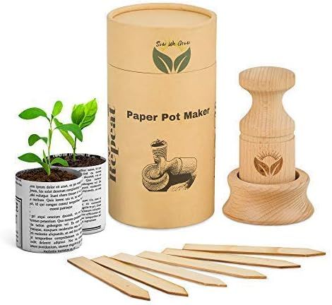 DIY SEEDLING POTS FOR GARDEN - Wooden Paper pot maker - craft an unlimited supply of biodegradabl... | Amazon (US)