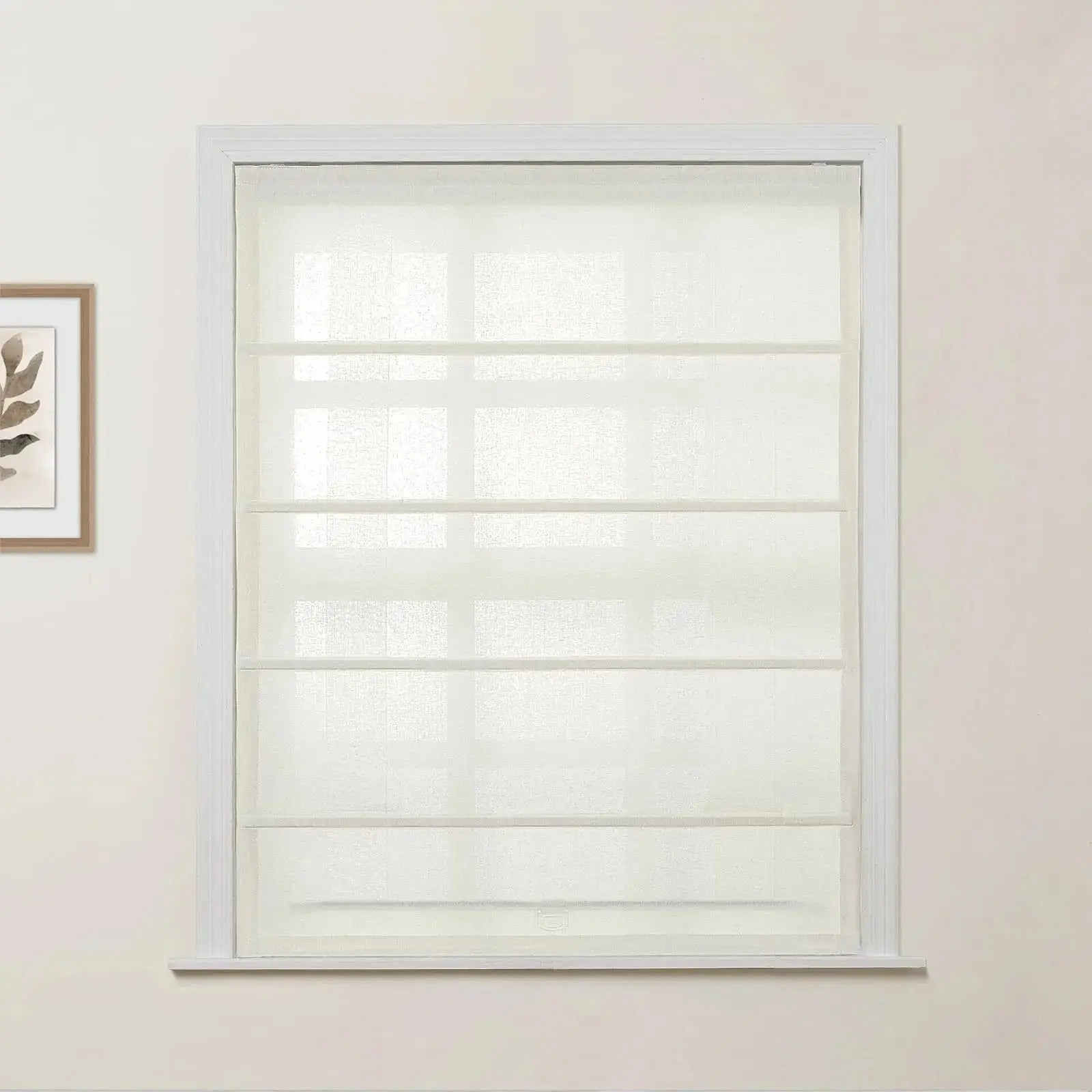 Ron Linen Cotton Herringbone Roman Shade Cordless | TWOPAGES