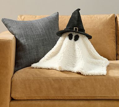 Little Gus The Ghost with Witch Hat Shaped Pillow | Pottery Barn (US)