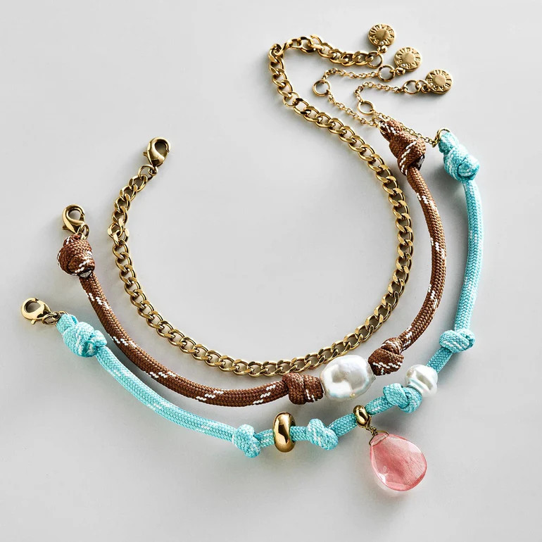 Brooke Semi-Precious Waterproof Anklet Set - Turquoise | BaubleBar