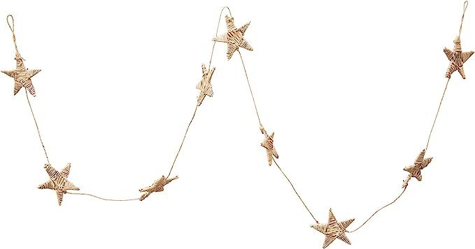 Creative Co-Op 72" L Hand-Woven Dried Natural Lata Star Garlands, Multi | Amazon (US)