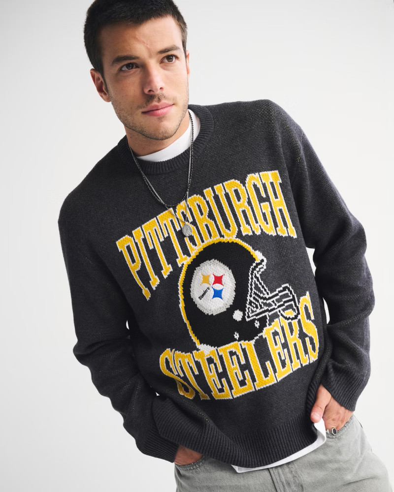 NFL by AbercrombiePittsburgh Steelers Half-Zip Sweatshirt | Abercrombie & Fitch (US)