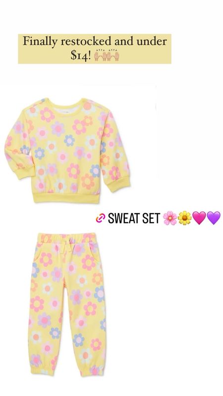 Walmart toddler girl Daisy sweat set under $14 

#LTKMostLoved #LTKSeasonal #LTKkids