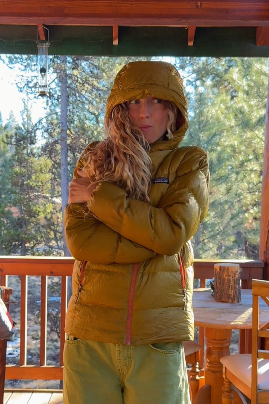 The warmest and the most technical jacket I own!! The Patagonia Fitz Roy is packable, helmet compatible, and so cozy  
