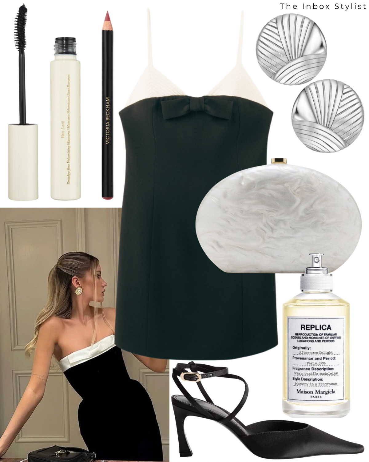 A little black dress and the best beauty pieces!

Including black mini with white strap detail, silver stud earrings, pearl clutch bag, perfume, court shoe heels, mascara, lip liner  

#LTKfestive #LTKpartywear #LTKwinter