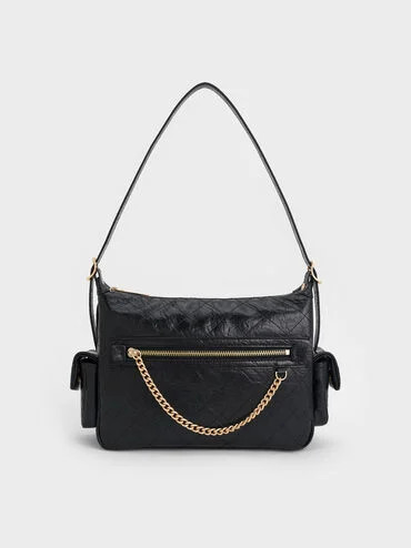 Duo Quilted Shoulder Bag
    
         - Black | Charles & Keith US