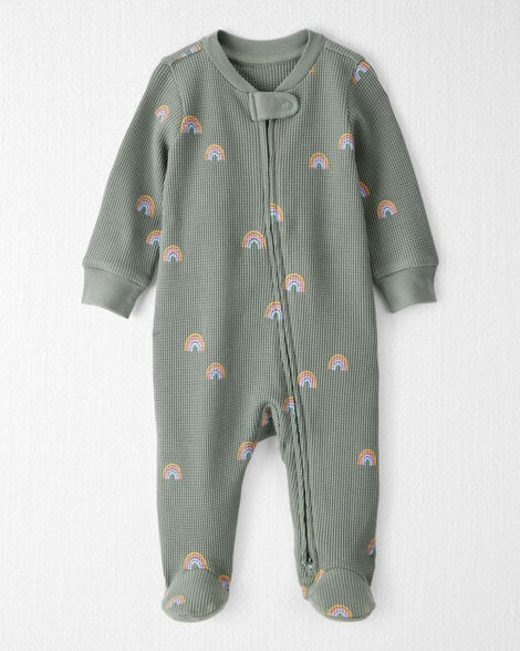 Baby Waffle Knit Sleep & Play Pajamas in Magical Rainbow Print Made with Organic Cotton | Carter's Inc