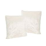 Christopher Knight Home 304250 Laraine Furry Glam White Faux Fur Throw Pillows (Set of 2) | Amazon (US)