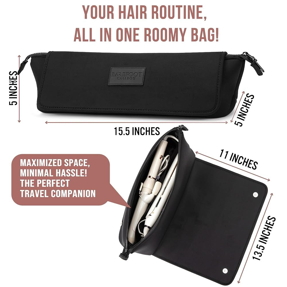 Hair Tools Travel Bag and Heat Resistant Mat for Flat Irons, Straighteners, Curling Iron, and Hai... | Amazon (US)