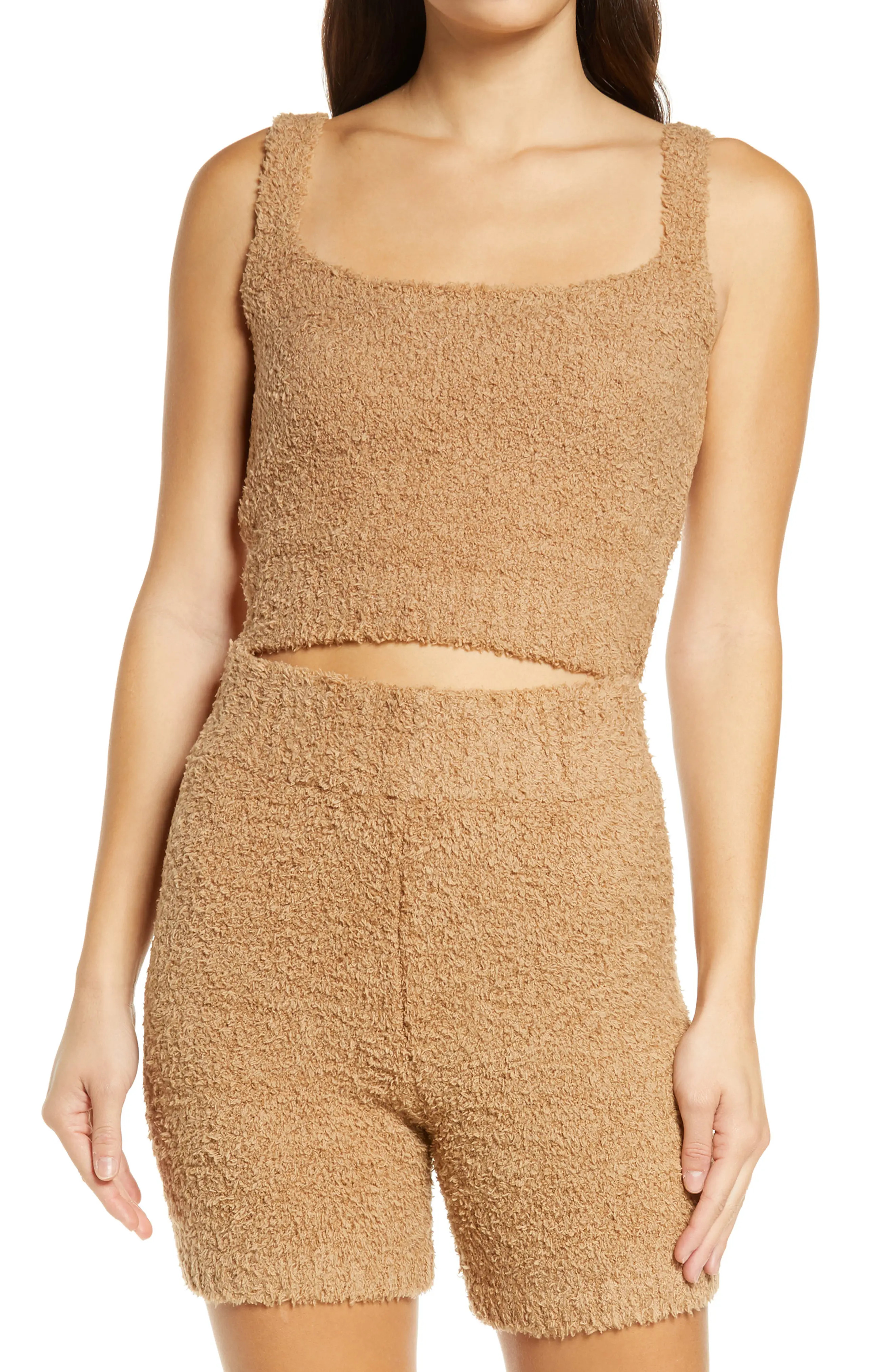 SKIMS Cozy Knit Tank, Size 4X in Camel at Nordstrom | Nordstrom