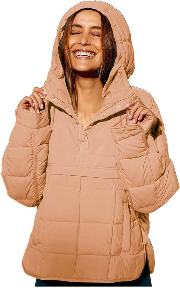 Quilted Puffer Jacket for Women Winter Warm Pullover Coat | Amazon (US)