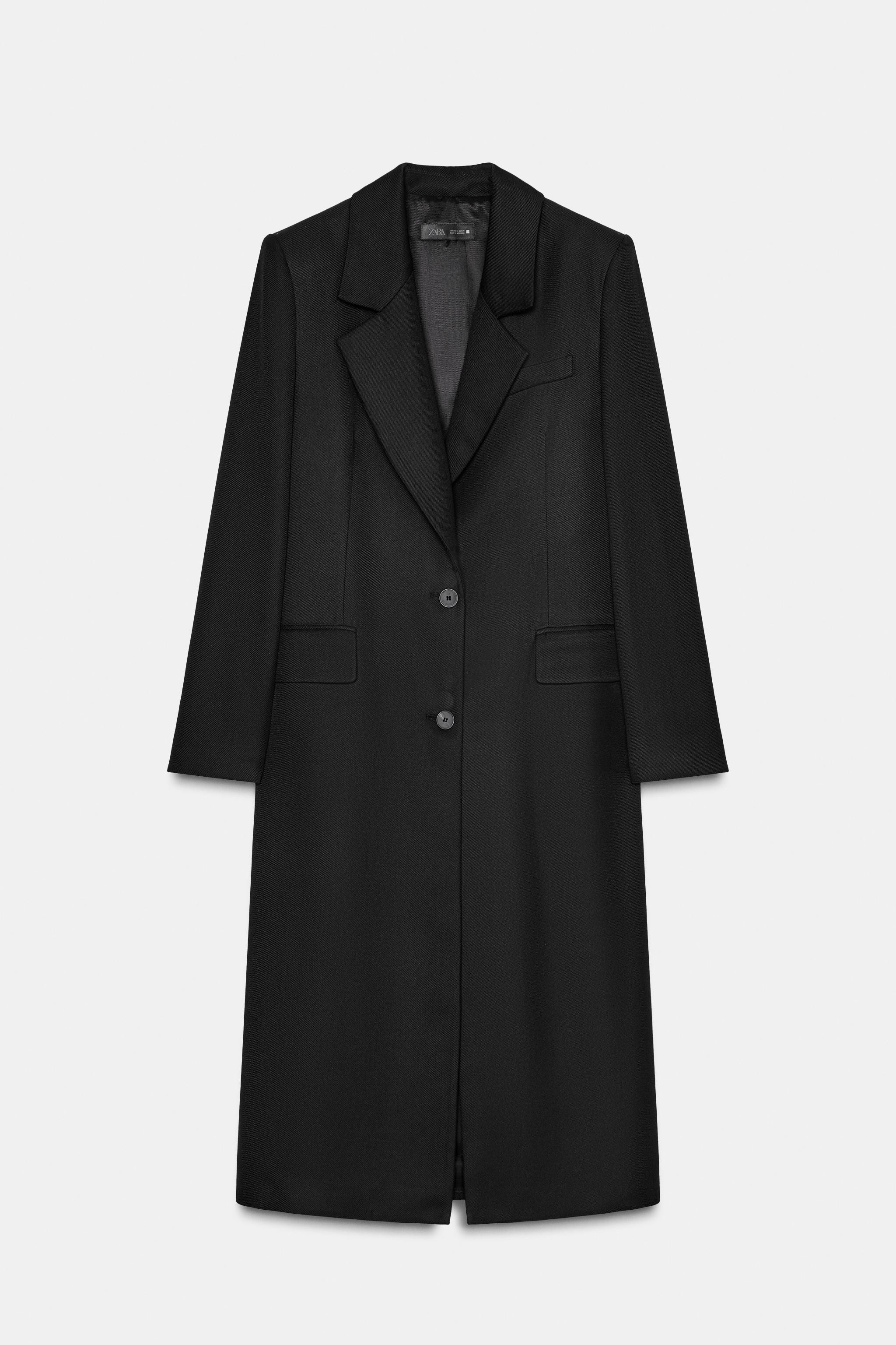 LONG COAT WITH SHOULDER PADS | Zara US