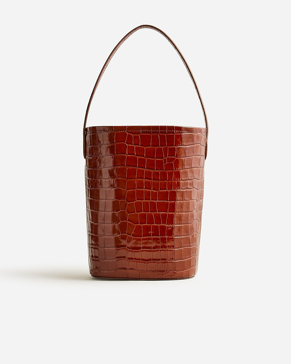 Berkeley bucket bag in Italian croc-embossed leather | J. Crew US