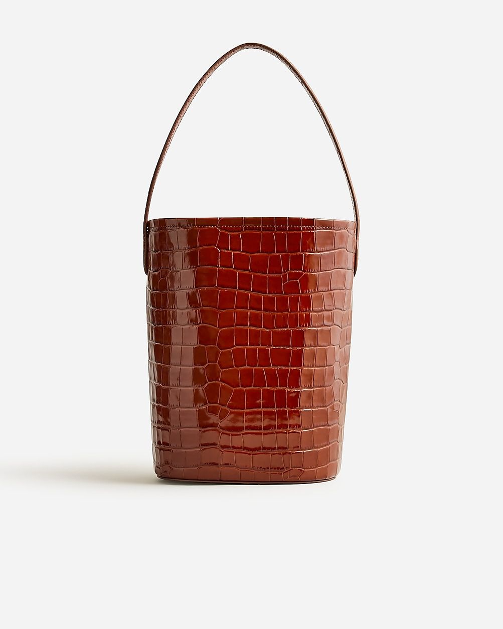 Berkeley bucket bag in Italian croc-embossed leather | J.Crew US