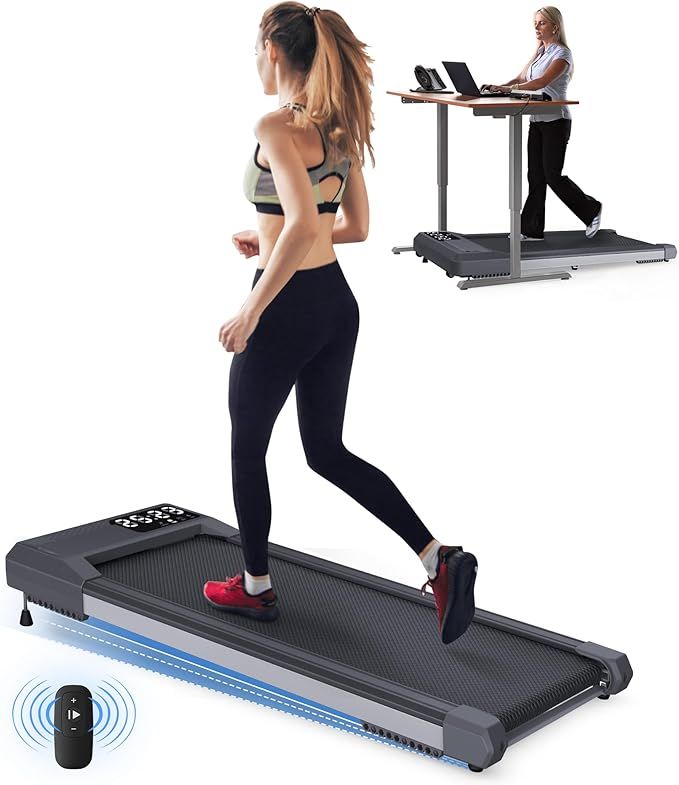 Standing Desk Walking Pad Treadmill with Incline, Under Desk Treadmill 300lbs Capacity 2.5HP Card... | Amazon (US)