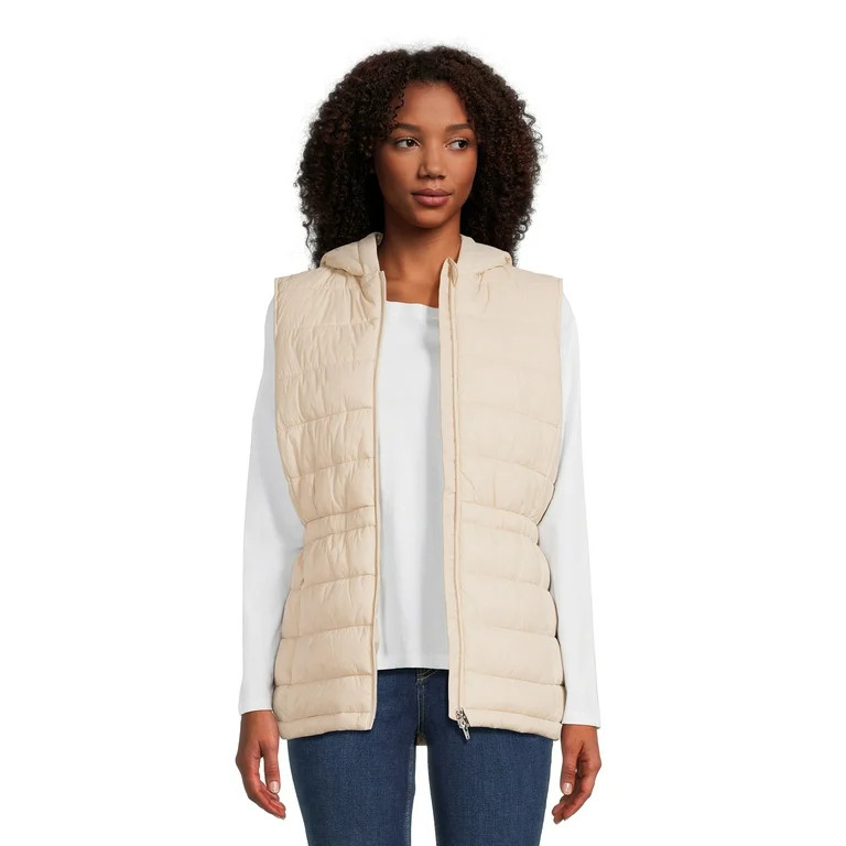 Swiss Tech Women's Hooded Vest with Cinched Waist | Walmart (US)