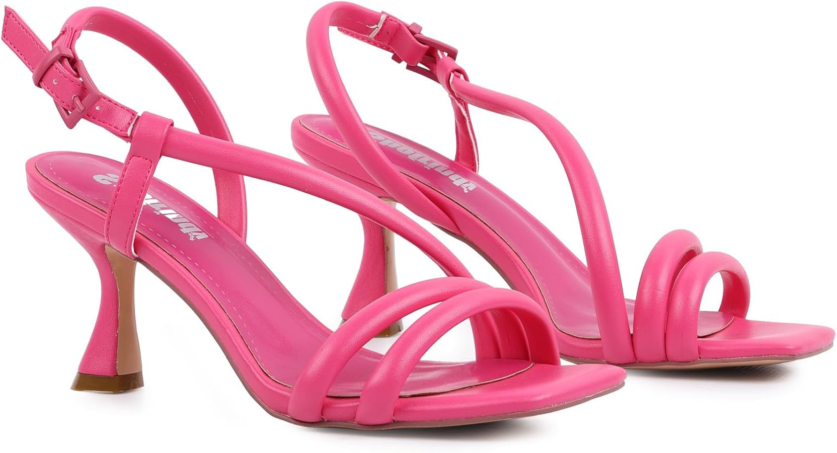 Gold Heels for Women Chunky Heeled Sandals with Open Square Toe Heel Summer Sjoes Comfortable Ank... | Amazon (US)