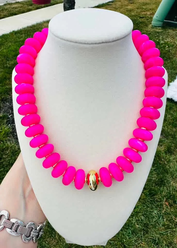 Pink Punch Beaded Necklace PREORDER | Shop.app