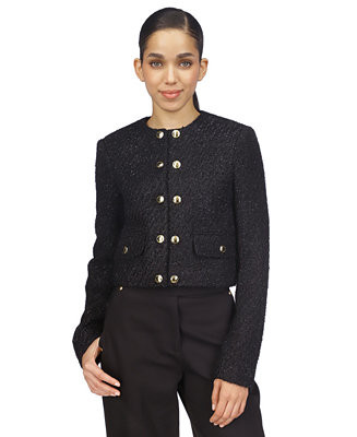Michael Kors Women's Metallic Tweed Jacket - Macy's | Macy's