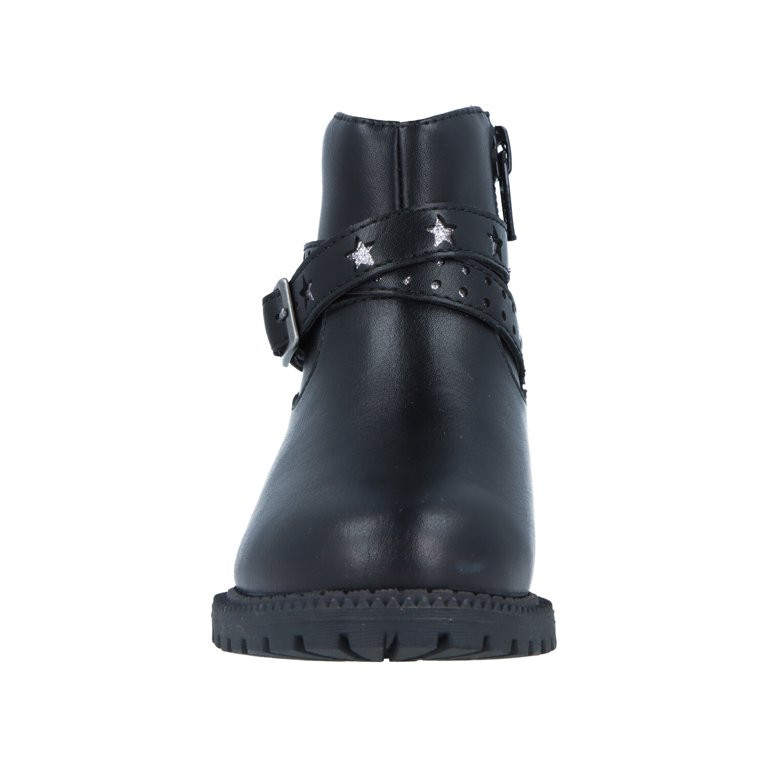 Wonder Nation Toddler Girl Buckles & Studs Fashion Moto Boot, Sizes 7-12 - Walmart.com | Walmart (US)