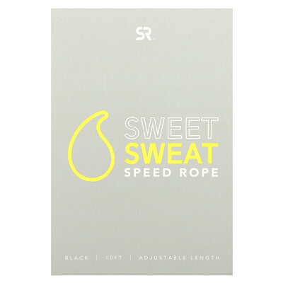 Sports Research, Sweet Sweat®, Speed Rope, Black, 1 Jump Rope | iHerb
