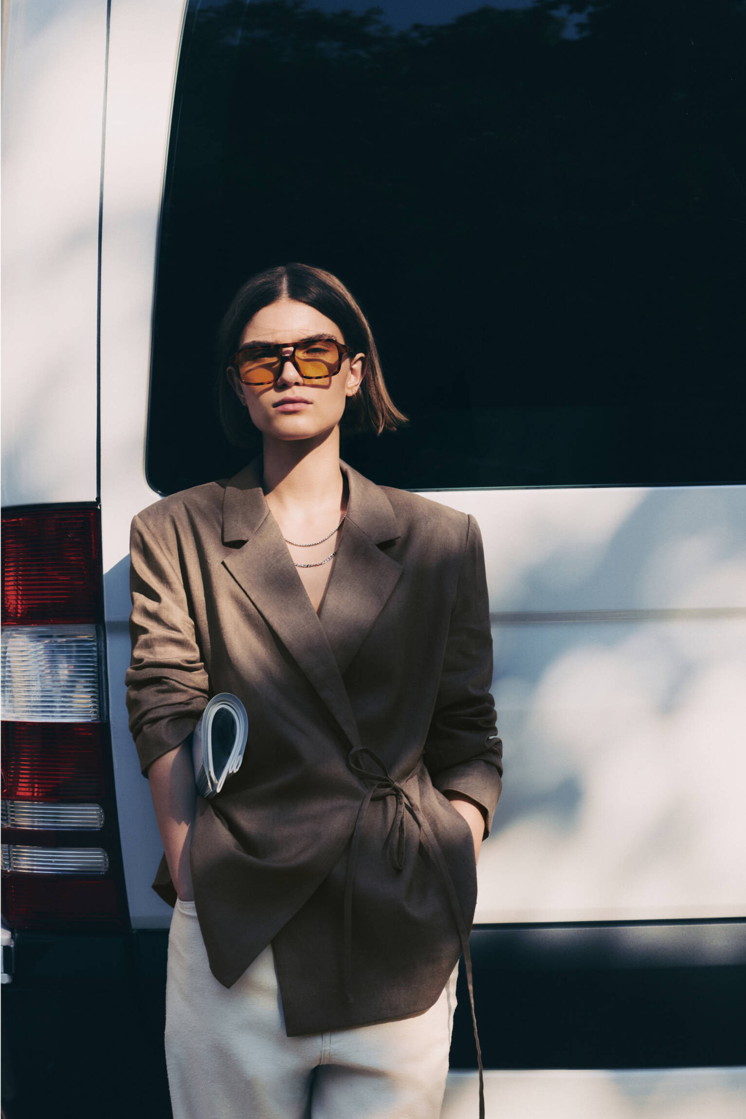 Leinen-Blazer mit Schleife - PULL&BEAR | PULL and BEAR DE