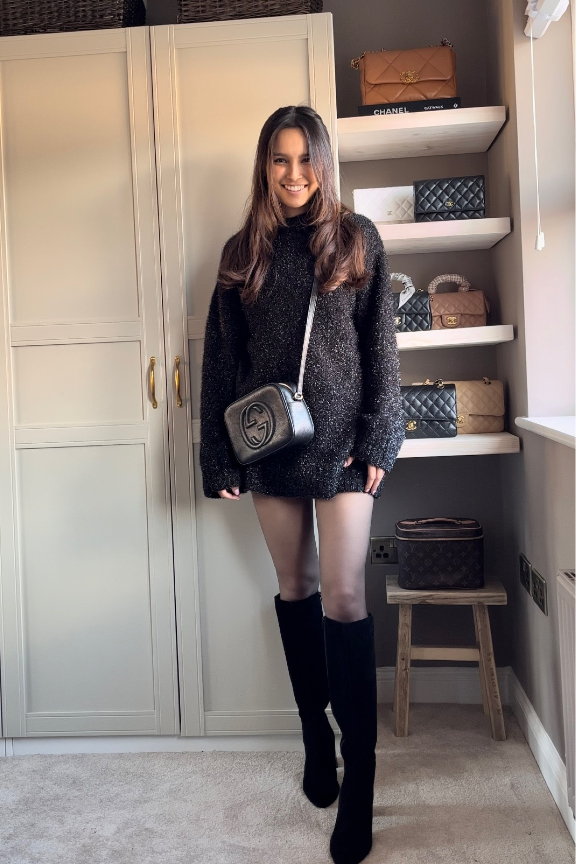 Winter casual date night 🖤 this exact dress is back in stock (tagged!)😍😍

#LTKstyletip #LTKfit #LTKSeasonal