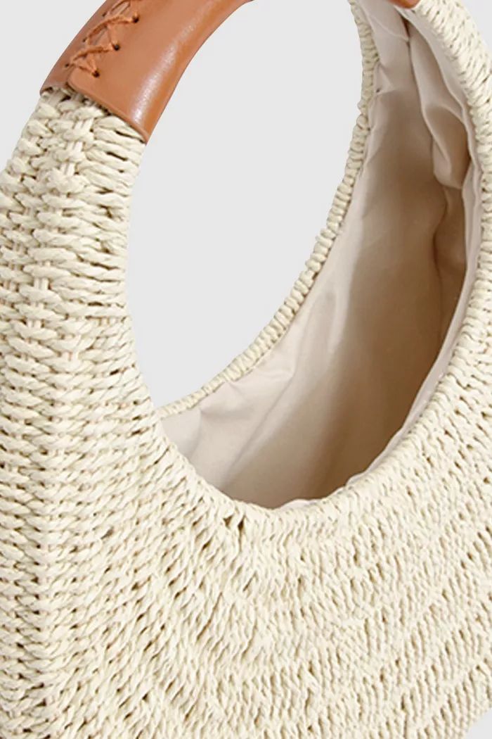 Structured Straw Bag | Boohoo.com (UK & IE)