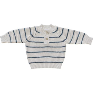 Mebie Baby Charcoal Stripe Knit Sweater for Kids: Sizes 0-3 Months to 5T | Mebie Baby