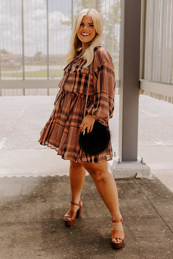 Seasonal Shift Plaid Dress Curves • Impressions Online Boutique | Impressions Online Boutique