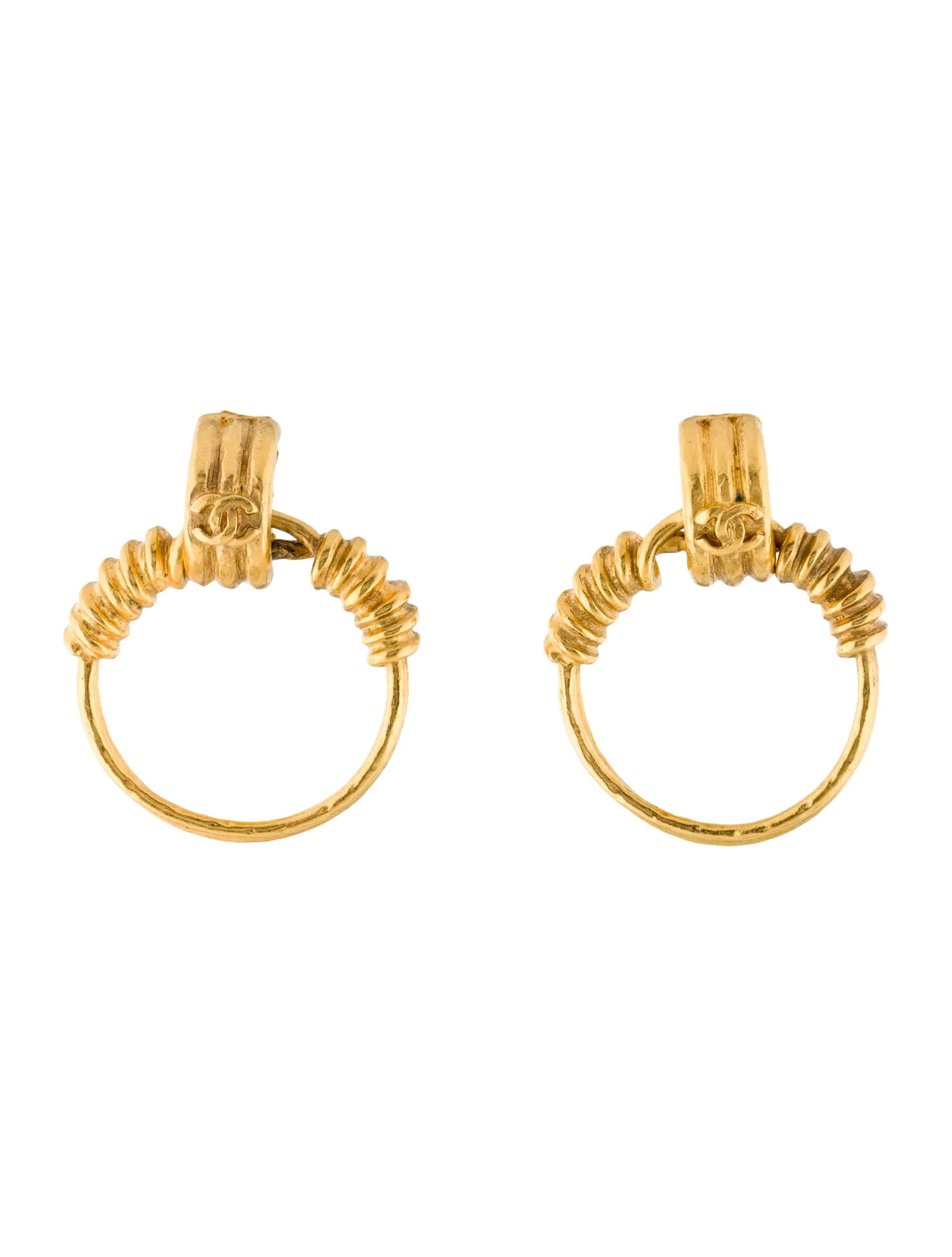 Vintage CC Hoop Earrings | The RealReal