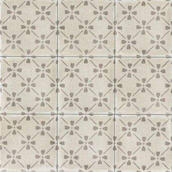 Bedrosians Palazzo Vintage Grey Bloom 12-in x 12-in Honed Porcelain Encaustic Floor and Wall Tile... | Lowe's