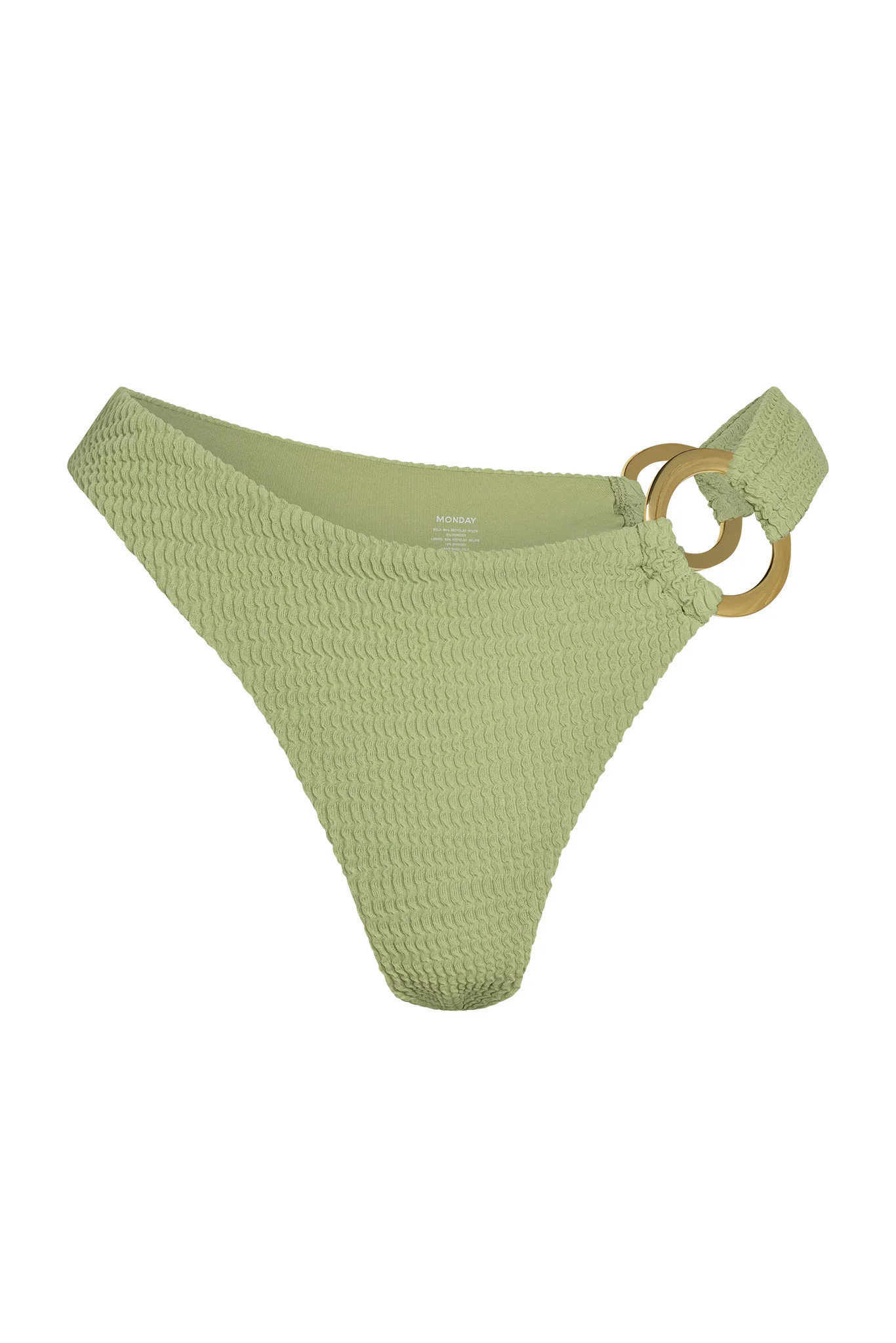 Bronte Bottom - Avocado Crinkle | Monday Swimwear