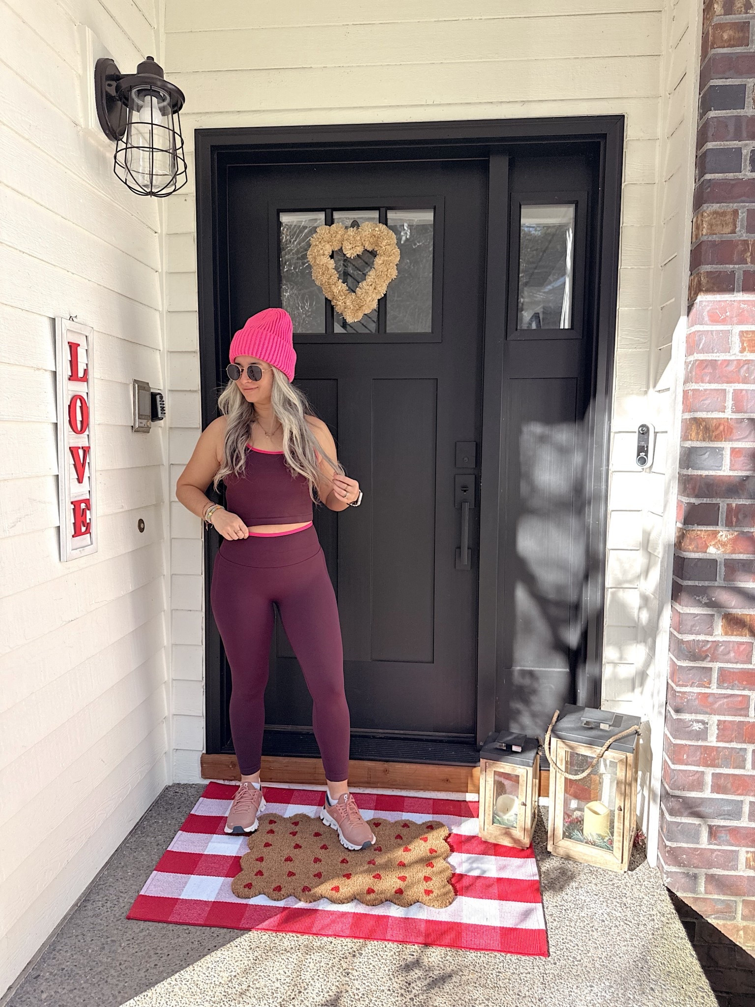 Valentine’s Day workout set. Athleisure outfit.

Size small in top 
Size small short in leggings 

#LTKPetite #LTKActive #LTKfitnessgoals