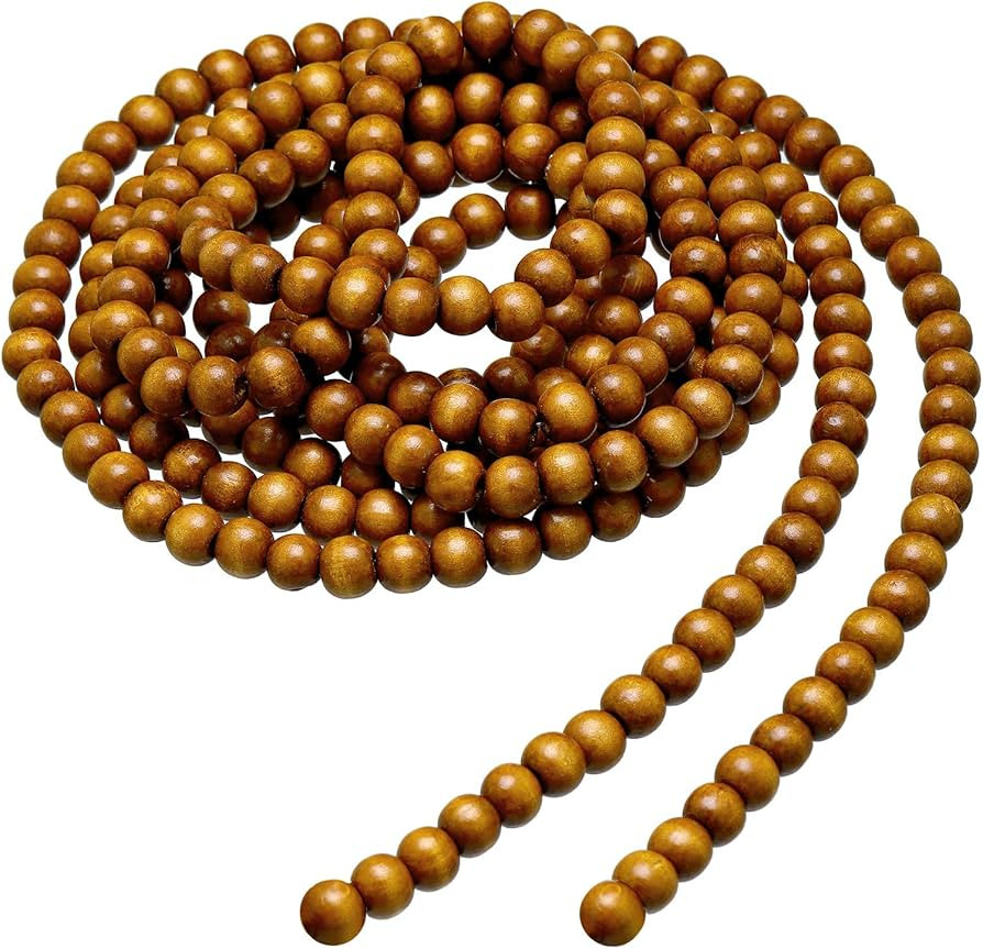 Christmas Wooden Bead Garland Wood Bead Garland Christmas Tree Decorations for Christmas Holiday ... | Amazon (US)