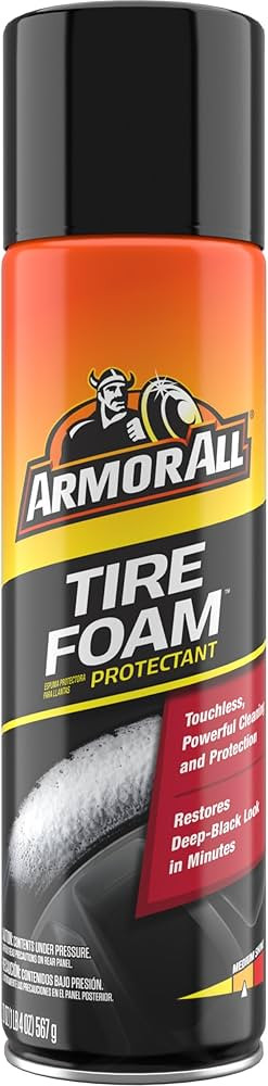Armor All Tire Foam, Tire Cleaner Spray for Cars, Trucks, Motorcycles, 20 Oz Each, 1.25 Pound (Pa... | Amazon (US)