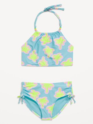 Printed Beaded Halter Bikini Swim Set for Girls | Old Navy (US)