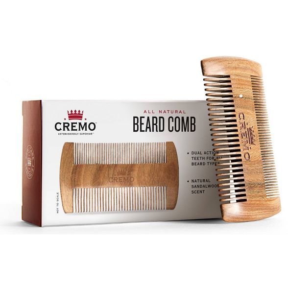 Cremo Premium Dual-Sided Sandalwood Beard Comb - Static & Snag Free - 1ct | Target