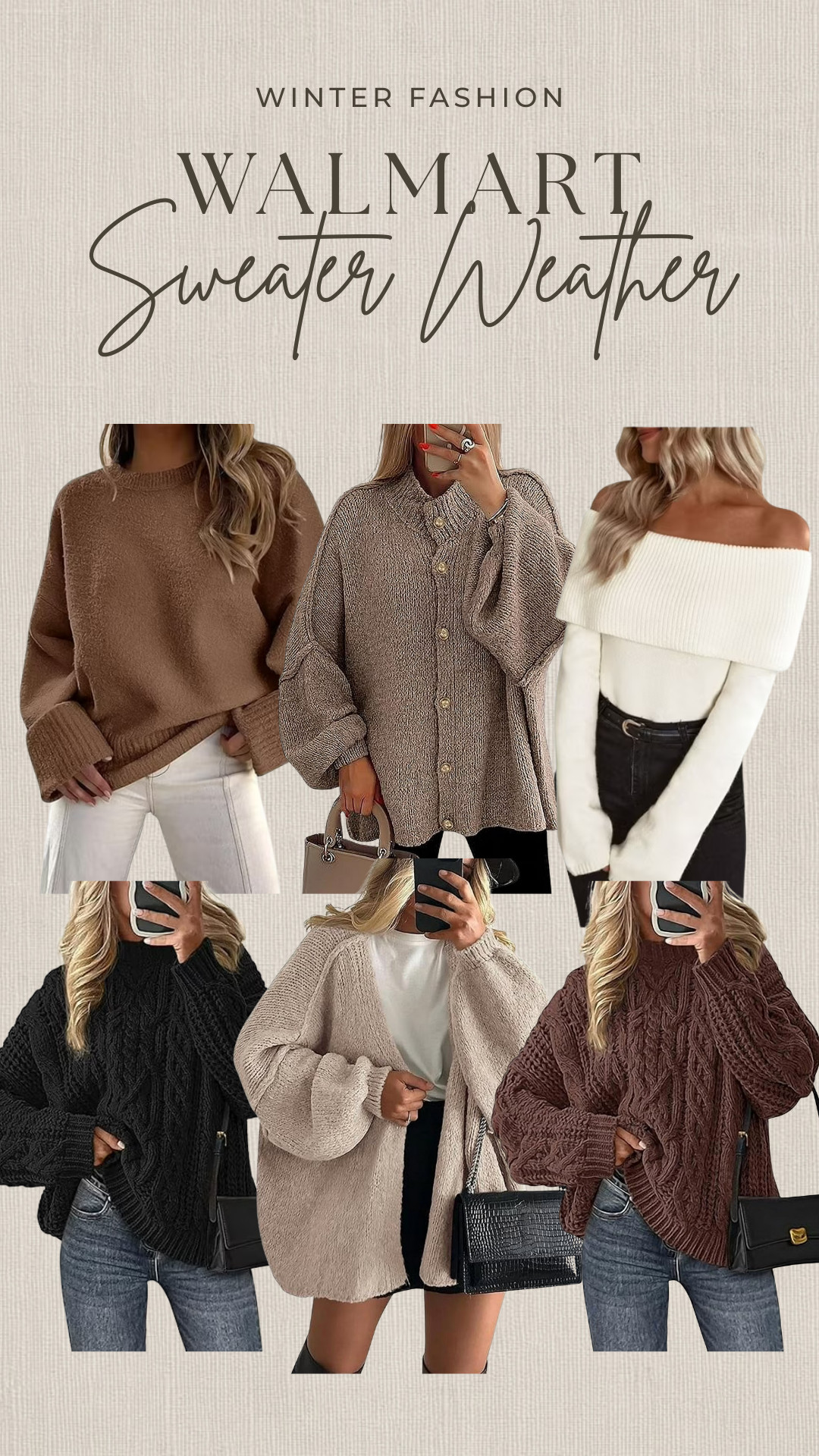 Afforable but elevated sweaters to dress down with leggings or up with jeans or skirts. So roomy and cozy 🤎 • • Christmas gift guides, date night, outfits, outfit of the day, girls night out, winter looks, warm outfits, winter outfit ideas, winter wardrobe, black sweater, fur jacket, cheetah jacket, affordable wide leg jeans, gifts for her, presents for friends, Walmart fashion finds #LTKootd #LTKootd 

 #LTKGiftGuide #LTKootd #LTKSeasonal