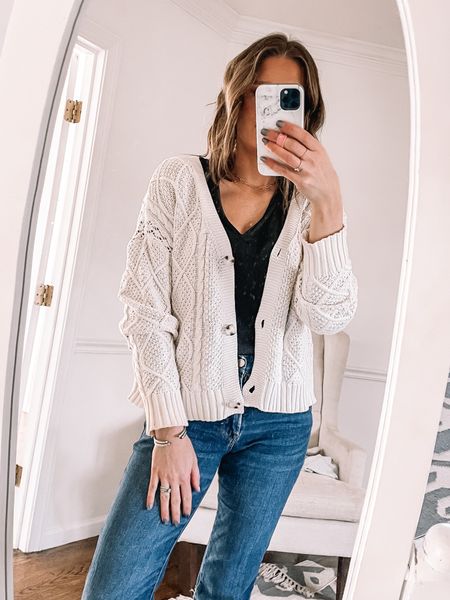 Love a good cardigan for spring. Linking mine (low in sizes) plus some others I’m loving!

#LTKfindsunder100 #LTKover40 #LTKstyletip