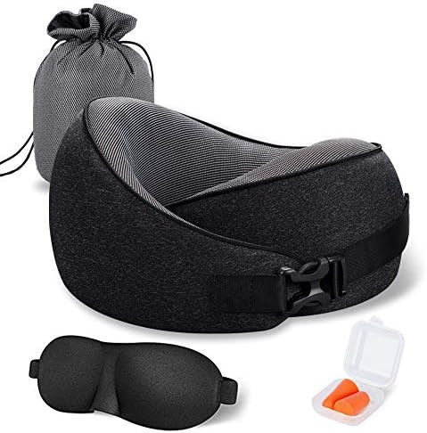 MLVOC Travel Pillow 100% Pure Memory Foam Neck Pillow, Comfortable & Breathable Cover, Machine Wa... | Amazon (US)