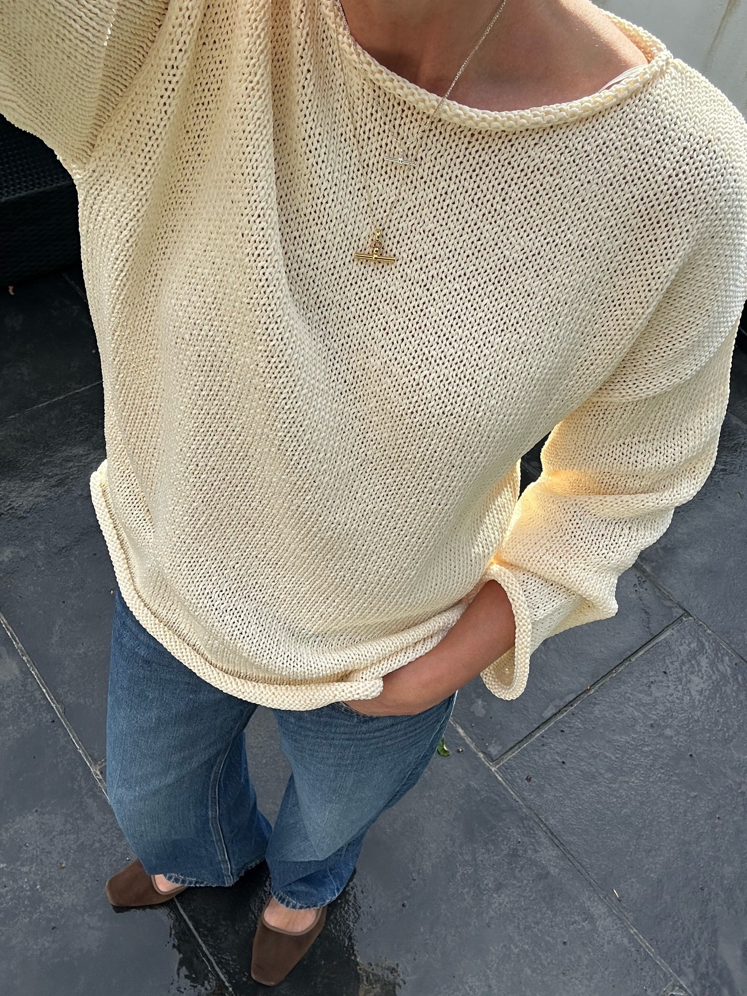 OOTD is this creamy open knit with classic straight jeans. I’m in a M jumper and 38 jeans xx

#LTKuk #LTKover50style #LTKautumn