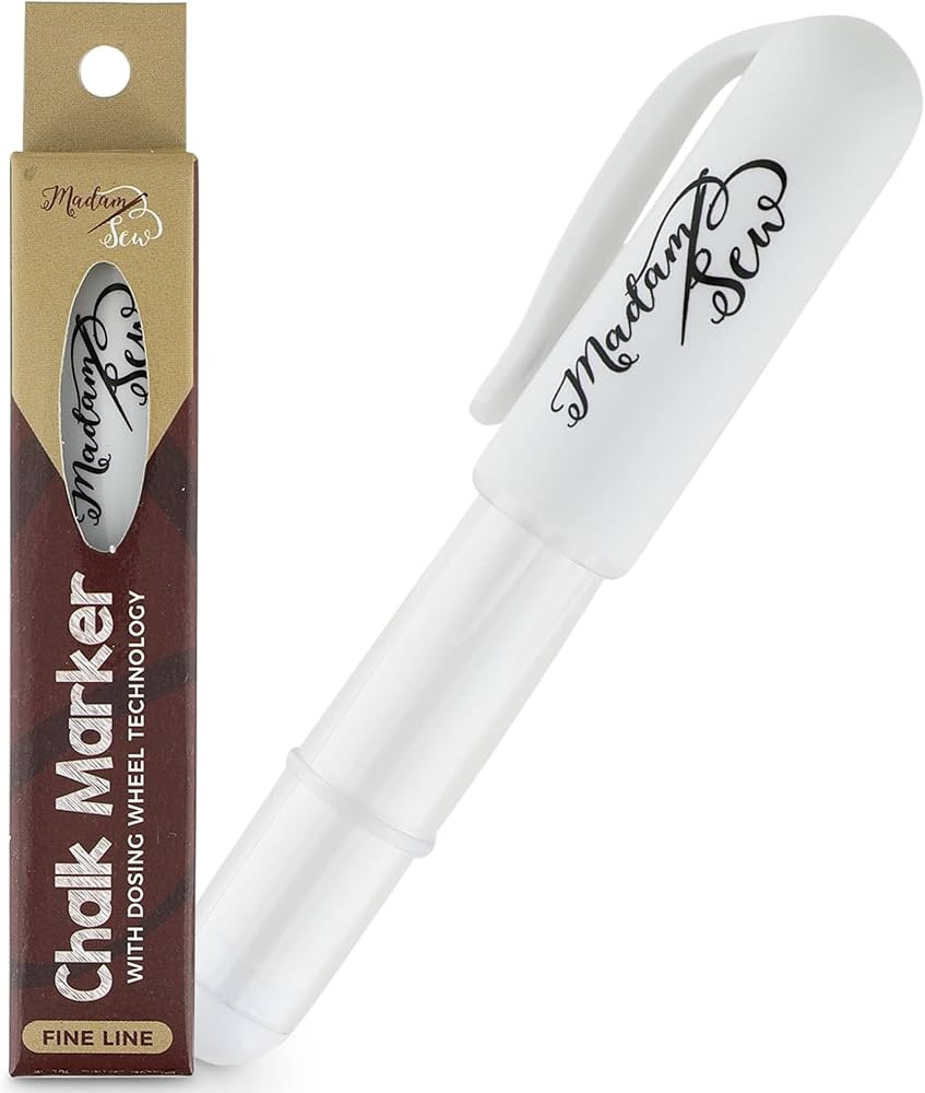 Madam Sew Chalk Fabric Marker for Sewing, Quilting & Crafting | White | Tailors Liner Pen Creates... | Amazon (US)