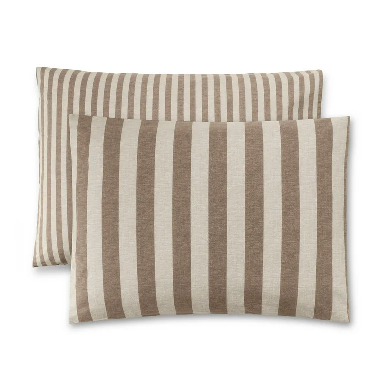 Beautiful 100% Cotton Striped 3-Piece Natural Comforter Set, King by Drew Barrymore | Walmart (US)