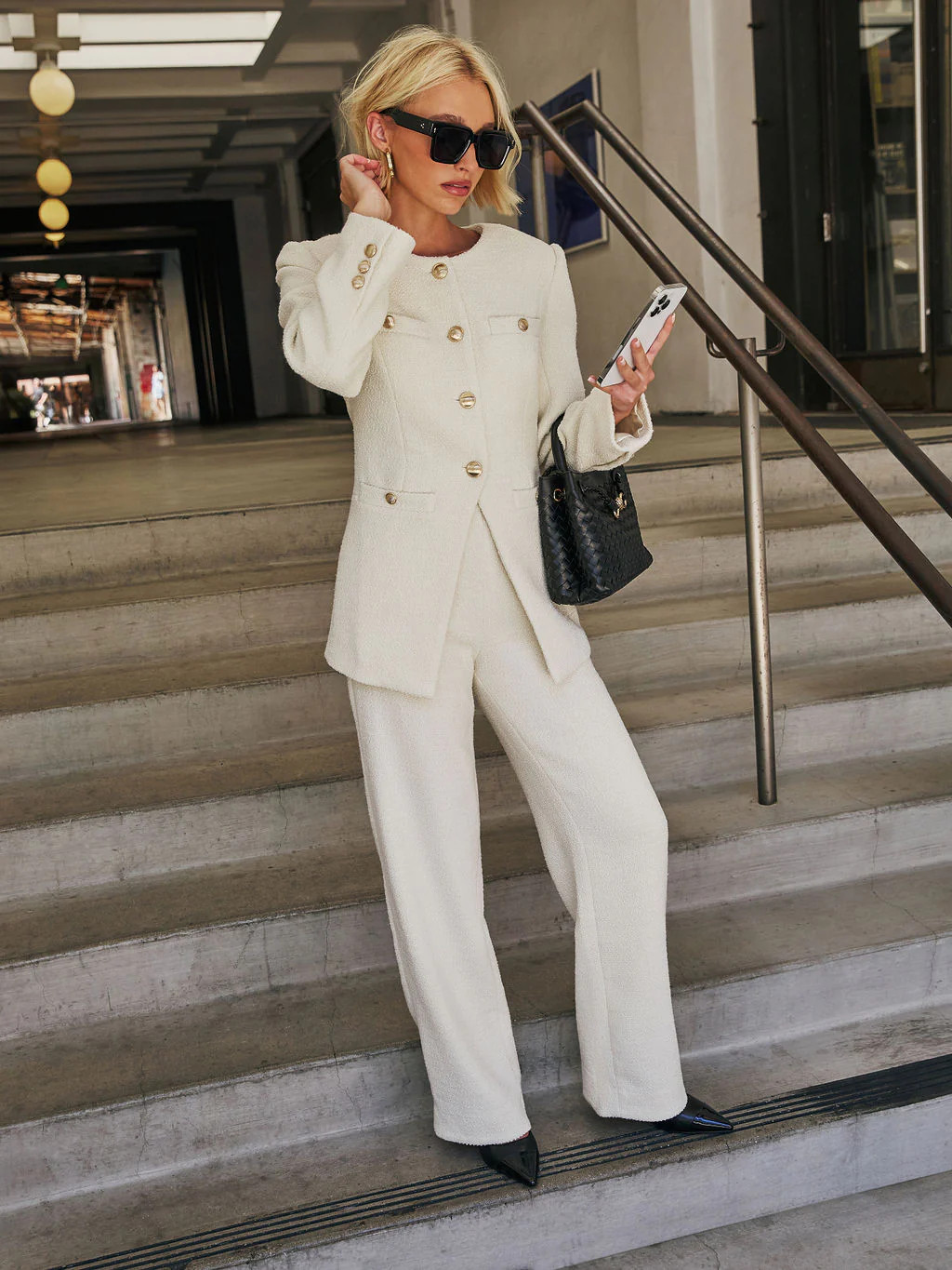 Kayleen High Rise Tweed Trouser | VICI