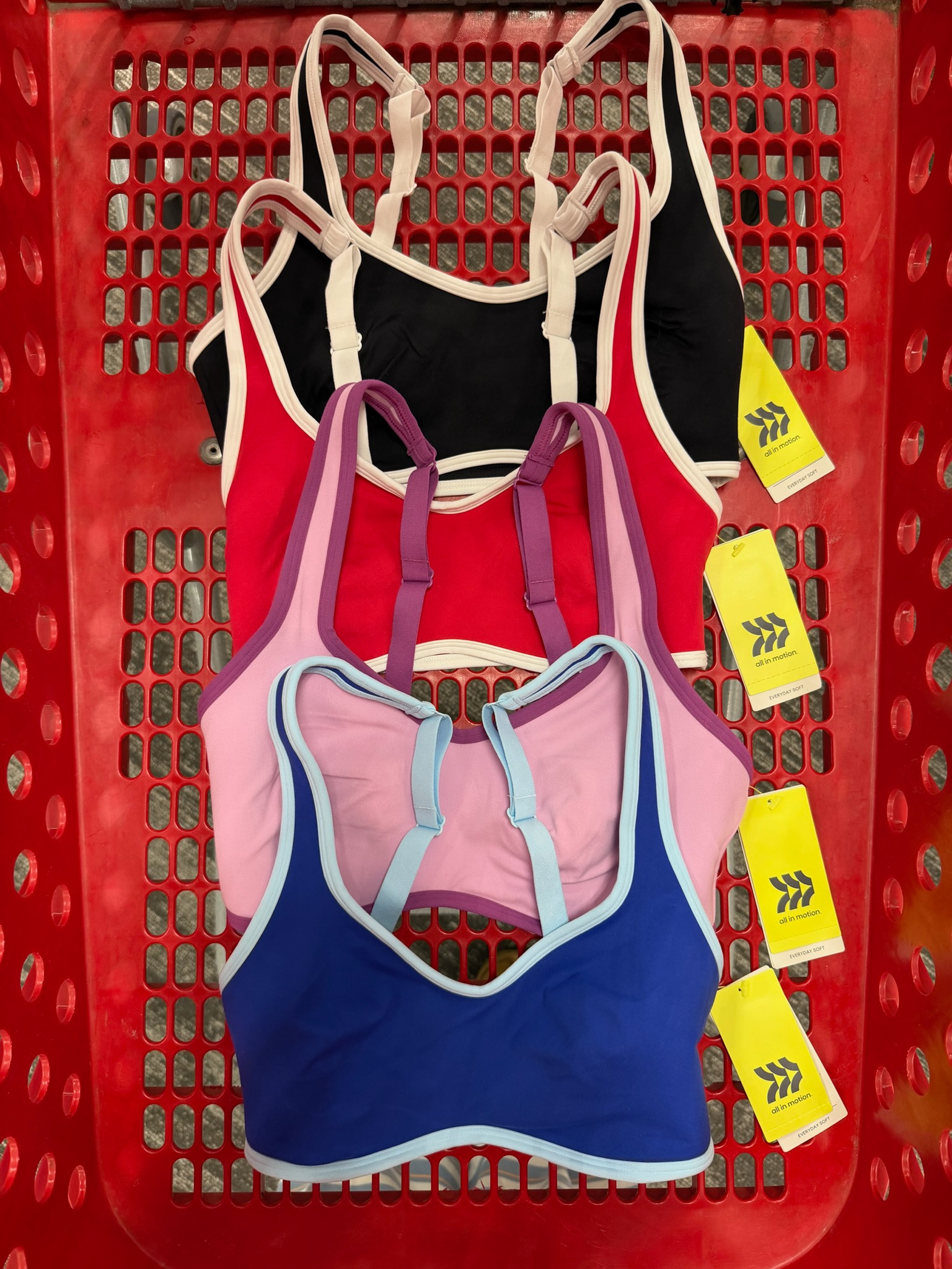 These retro contrast sports bras from All in Motion are so cute for summer workouts 🏃‍♀️ The color combos feel very vintage sporty and they honestly look and feel way more expensive than Target!  summer outfits, vacation outfits beach, business casual workwear, plus size fashion, target style, target finds, sports bras, workout clothes, pilates outfits, gym essentials, athleisure outfits, activewear finds, wellness lifestyle, all in motion
 

 #LTKootd #LTKSeasonal #LTKActive