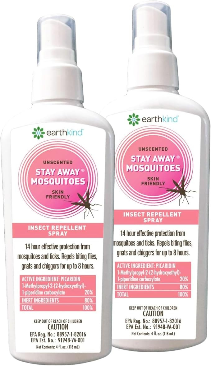 EarthKind Stay Away Mosquitoes Insect Repellent - Plant-Based, Unscented Mosquito Body Spray with... | Amazon (US)